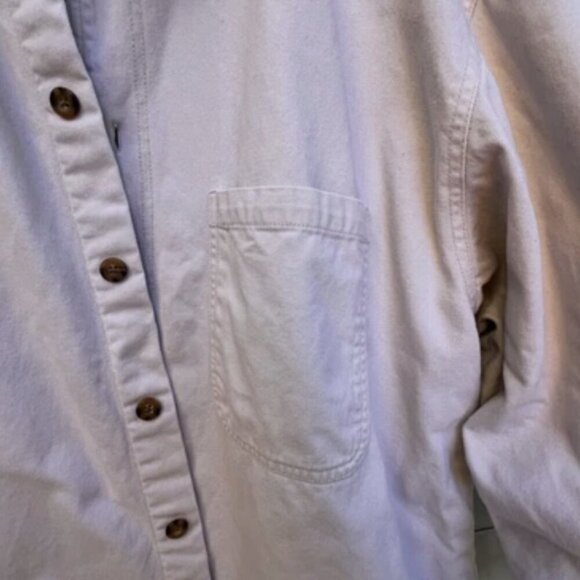 Cream and Red Lightweight Shirt Jacket - Picture 7 of 13